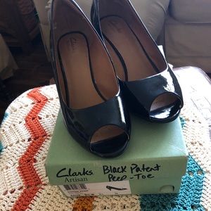 EUC Clark’s Peeptoe Heels